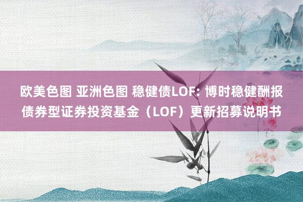 欧美色图 亚洲色图 稳健债LOF: 博时稳健酬报债券型证券投资基金(LOF)更新招募说明书