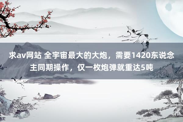 求av网站 全宇宙最大的大炮，需要1420东说念主同期操作，仅一枚炮弹就重达5吨