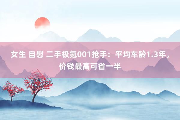 女生 自慰 二手极氪001抢手：平均车龄1.3年，价钱最高可省一半