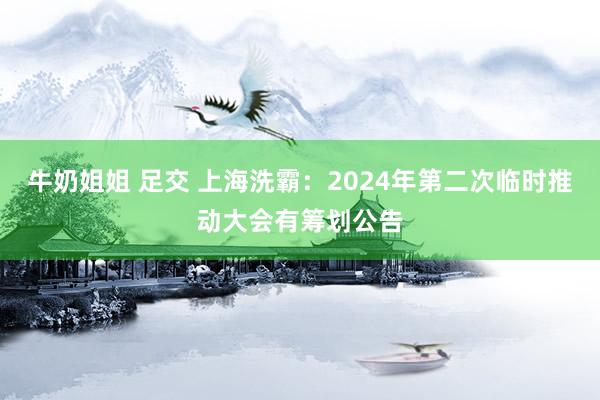 牛奶姐姐 足交 上海洗霸：2024年第二次临时推动大会有筹划公告