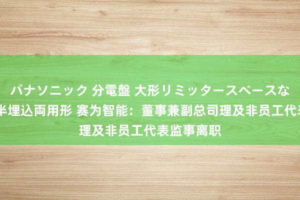 パナソニック 分電盤 大形リミッタースペースなし 露出・半埋込両用形 赛为智能：董事兼副总司理及非员工代表监事离职