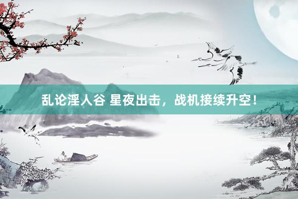 乱论淫人谷 星夜出击，战机接续升空！