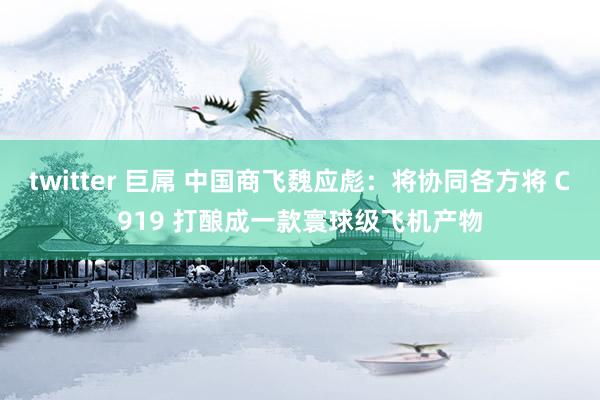 twitter 巨屌 中国商飞魏应彪：将协同各方将 C919 打酿成一款寰球级飞机产物