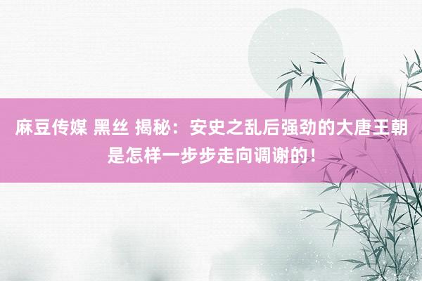 麻豆传媒 黑丝 揭秘：安史之乱后强劲的大唐王朝是怎样一步步走向调谢的！