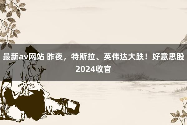 最新av网站 昨夜，特斯拉、英伟达大跌！好意思股2024收官