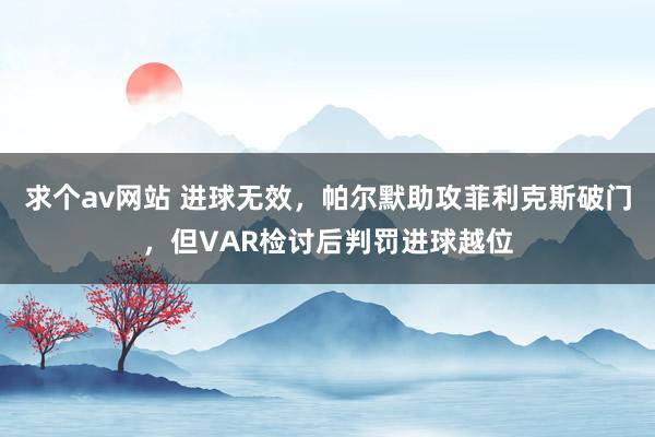 求个av网站 进球无效，帕尔默助攻菲利克斯破门，但VAR检讨后判罚进球越位