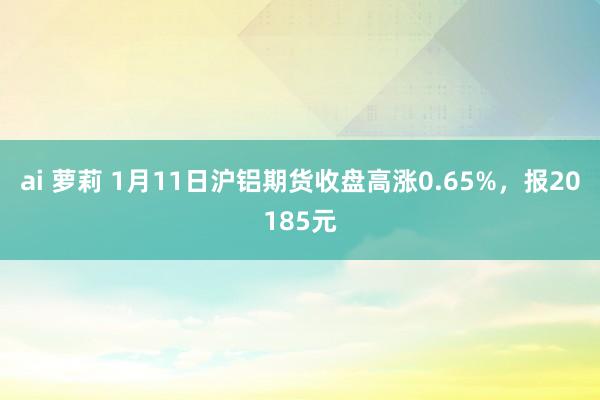 ai 萝莉 1月11日沪铝期货收盘高涨0.65%，报20185元
