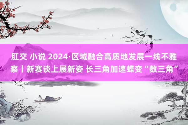 肛交 小说 2024·区域融合高质地发展一线不雅察丨新赛谈上展新姿 长三角加速蝶变“数三角”