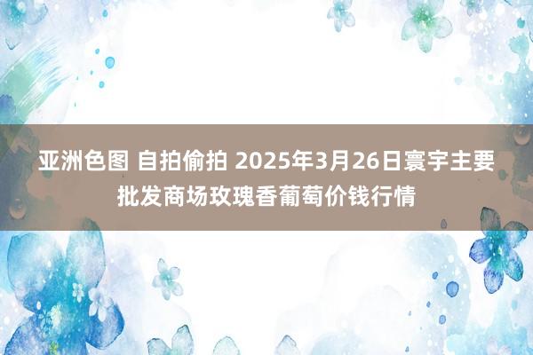 亚洲色图 自拍偷拍 2025年3月26日寰宇主要批发商场玫瑰香葡萄价钱行情