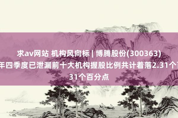 求av网站 机构风向标 | 博腾股份(300363)2024年四季度已泄漏前十大机构握股比例共计着落2.31个百分点