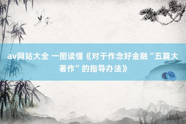 av网站大全 一图读懂《对于作念好金融“五篇大著作”的指导办法》