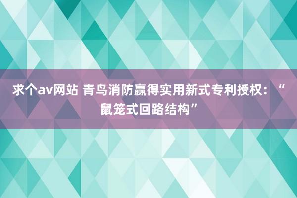求个av网站 青鸟消防赢得实用新式专利授权：“鼠笼式回路结构”