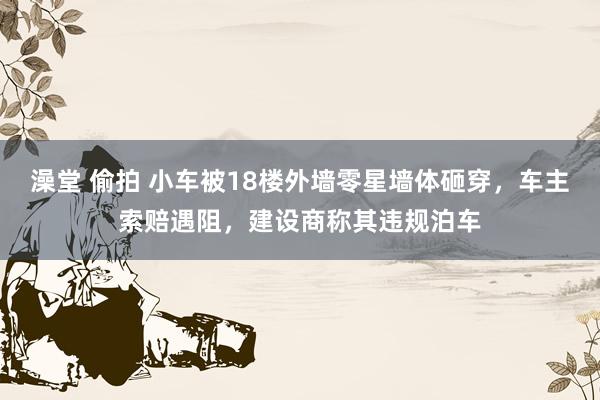 澡堂 偷拍 小车被18楼外墙零星墙体砸穿，车主索赔遇阻，建设商称其违规泊车