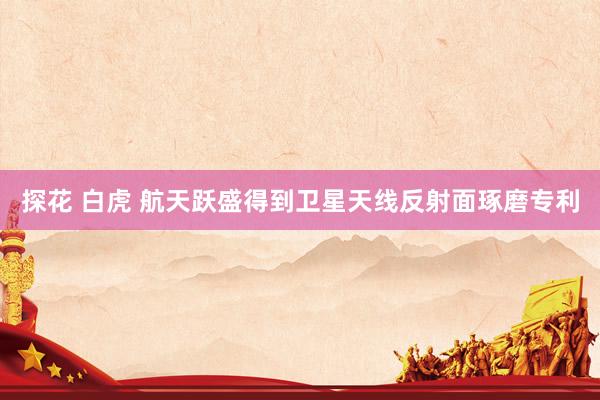 探花 白虎 航天跃盛得到卫星天线反射面琢磨专利