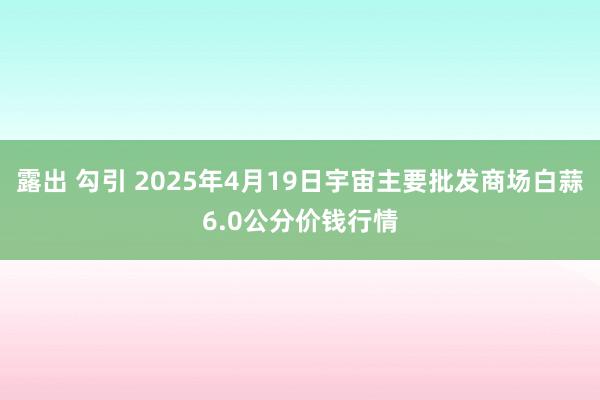 露出 勾引 2025年4月19日宇宙主要批发商场白蒜6.0公分价钱行情