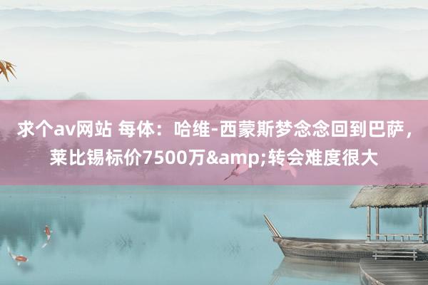 求个av网站 每体：哈维-西蒙斯梦念念回到巴萨，莱比锡标价7500万&转会难度很大