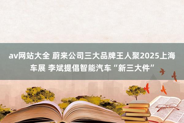 av网站大全 蔚来公司三大品牌王人聚2025上海车展 李斌提倡智能汽车“新三大件”
