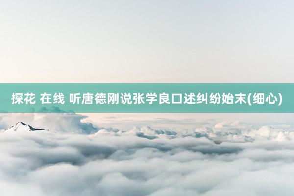 探花 在线 听唐德刚说张学良口述纠纷始末(细心)
